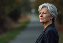 Feeling Directionless vs. Being Between Chapters Timeless elegant elderly woman outdoors, graceful aging, confident mature woman portrait.