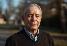 How Identity Changes After 50 — And Why That’s Normal Dignified senior man smiling outdoors in a park during autumn.