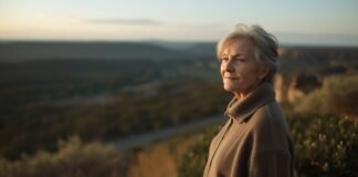 Reframing Aging: From “Getting Older” to “Entering a New Phase” Peaceful senior woman enjoying nature and aging gracefully.