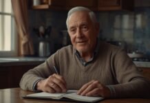 Why Motivation Feels Different in Your 50s and 60s Golden-aged man smiling in kitchen, promoting graceful aging after 50.