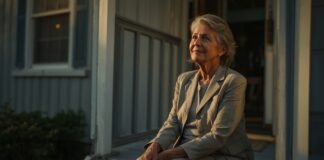 Why Transitions Can Trigger Grief Even When They’re Positive Serene senior woman sitting on porch at sunset, thinking peacefully, graceful aging concept.