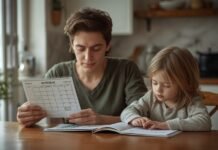 The First 30 Days of Caregiving: What Most Families Don’t Expect A smiling young man and girl reading a calendar together at home.